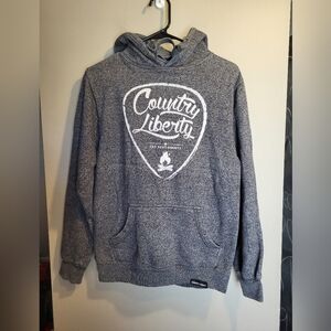 Country Liberty  Gray Hoodie, Size XS